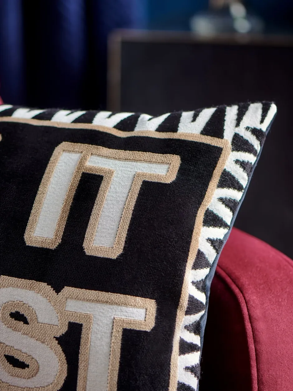 Kussentjes En Plaids|Kussentjes En Plaids*Next Fluwelen kussen met Give It A Rest-slogan