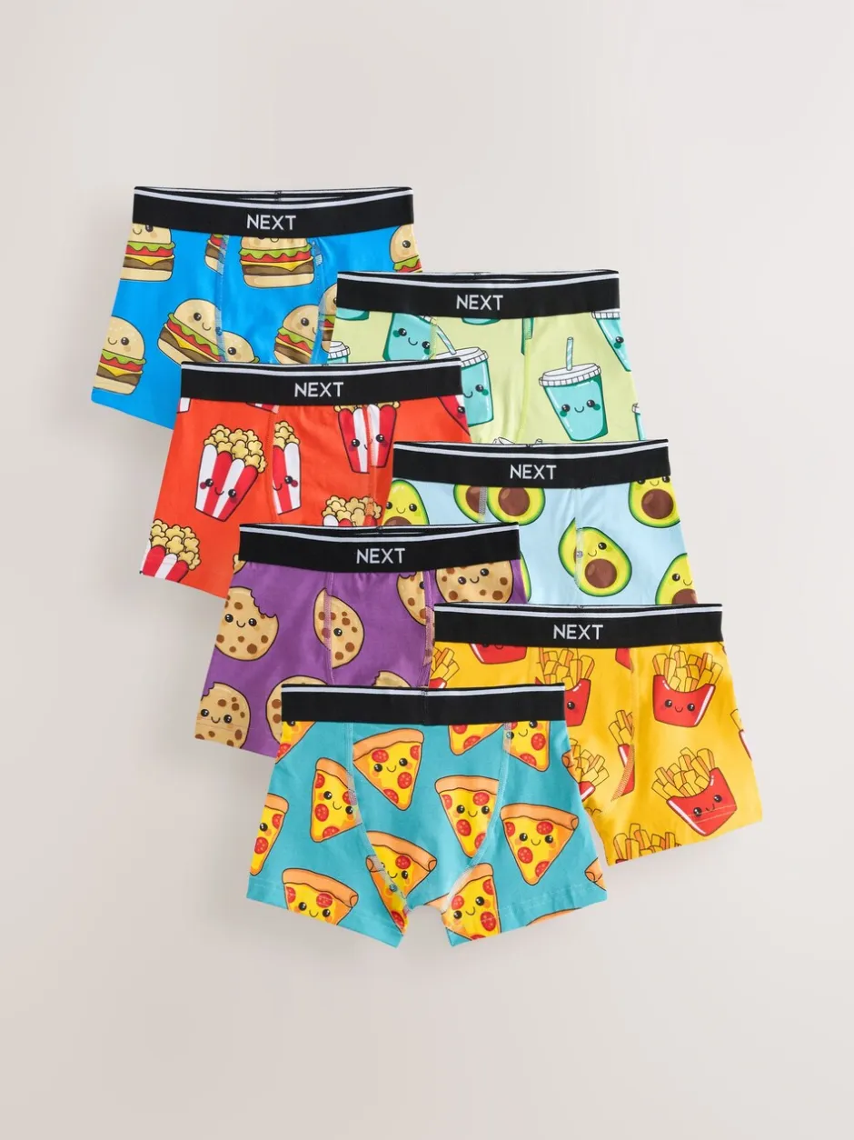 Multipacks|Ondergoed*Next Food-print - Verpakking van 7 trunks (1,5-16jr)