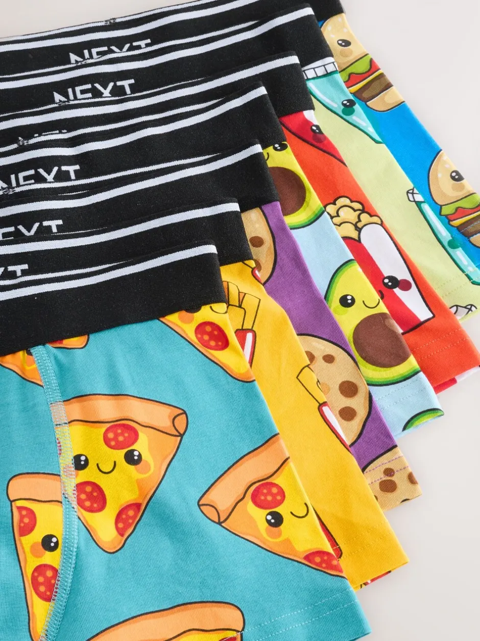 Multipacks|Ondergoed*Next Food-print - Verpakking van 7 trunks (1,5-16jr)