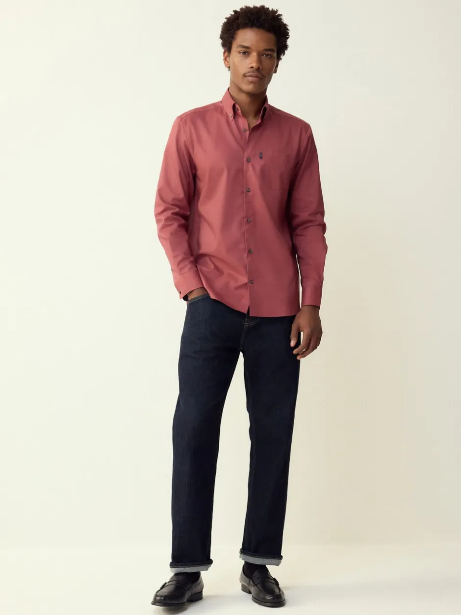 Formele Overhemden|Shirts|Next Framboosroze - Normale Pasvorm - Gemakkelijk te strijken Oxford overhemd met doorlopende knopen