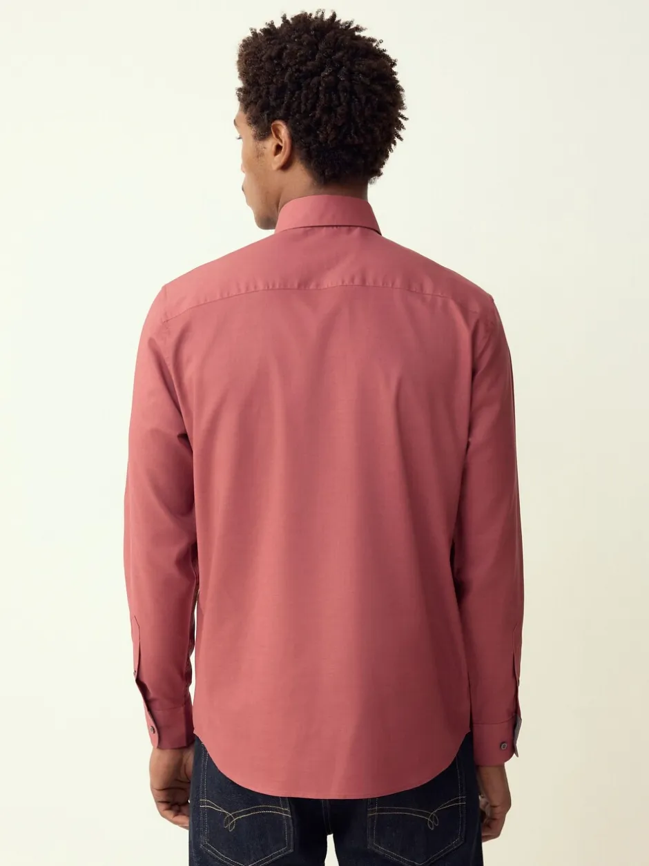 Formele Overhemden|Shirts|Next Framboosroze - Normale Pasvorm - Gemakkelijk te strijken Oxford overhemd met doorlopende knopen