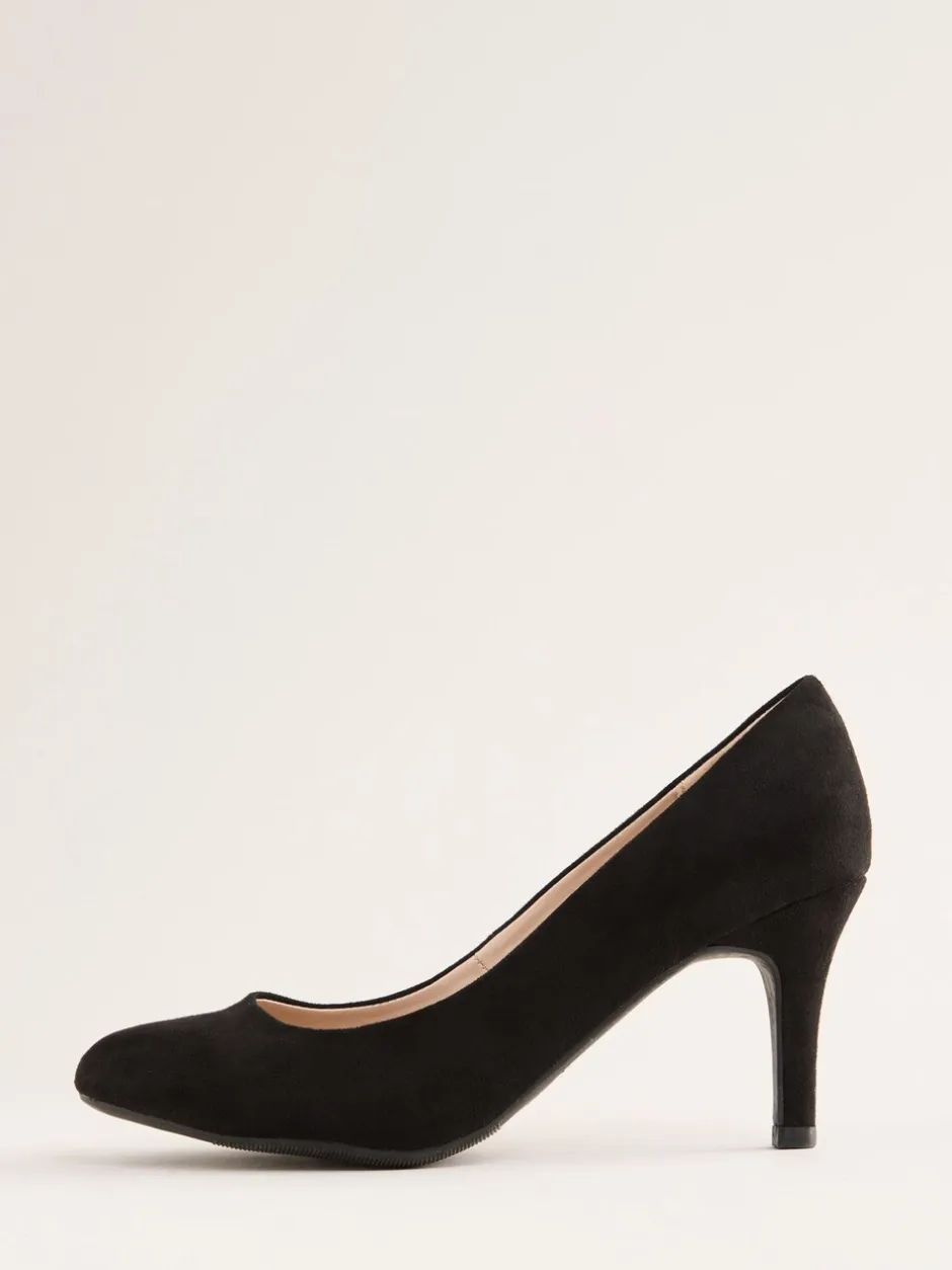 Schoenen Met Hakken|Friends Like These - Pumps met lage stilettohak, ronde neus en van imitatie suède