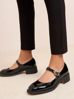 Schoenen Met Hakken|Friends Like These Low Block Heel Buckle Patent Faux Leather Maryjane Shoes