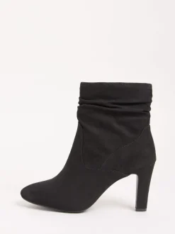 Schoenen Met Hakken*Friends Like These Mid Heel Ruched Faux Suede Ankle Boots