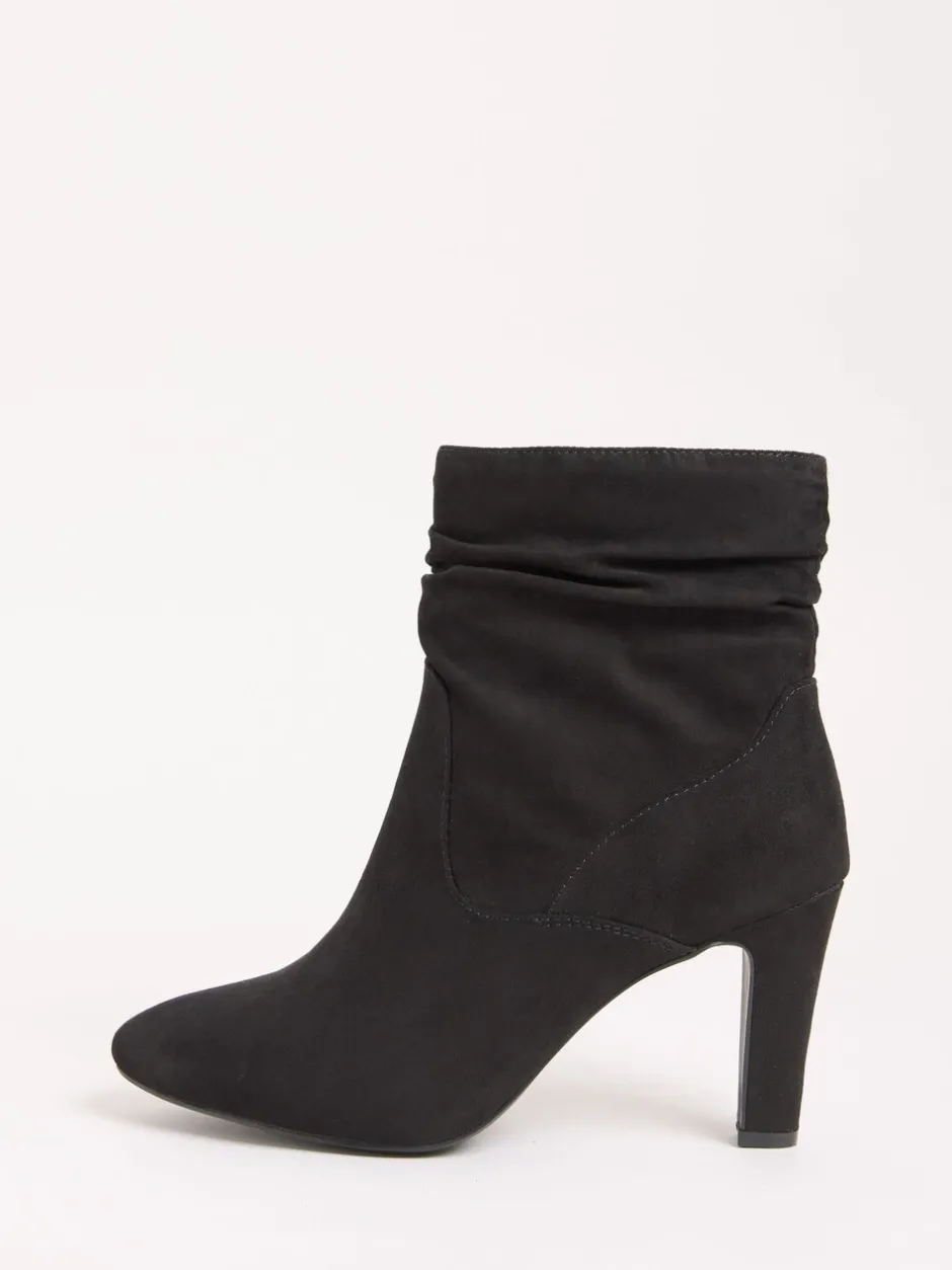 Schoenen Met Hakken*Friends Like These Mid Heel Ruched Faux Suede Ankle Boots