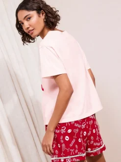 Pyjama's|Loungewear*Friends Like These Mon Cherie Valentines Short Pyjamas
