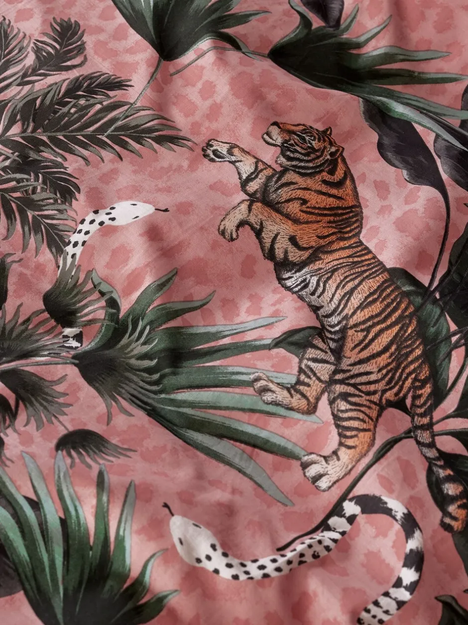 Beddengoedsets En Dekbedovertrekken*Next Fringed Tiger Duvet Cover and Pillowcase Set