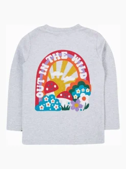 Overhemden En Blouses|Frugi Grey Adventure Printed Top