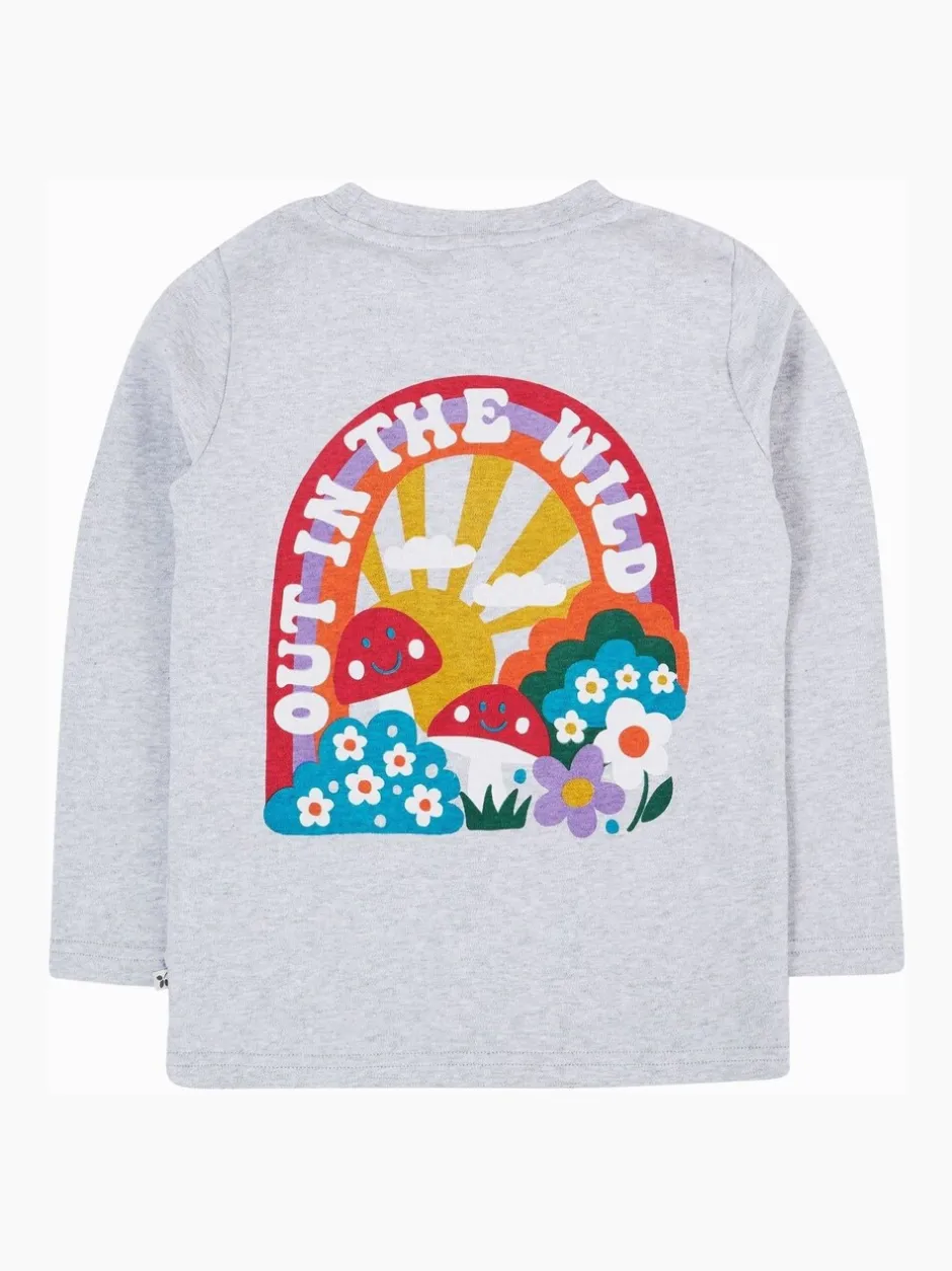 Overhemden En Blouses|Frugi Grey Adventure Printed Top