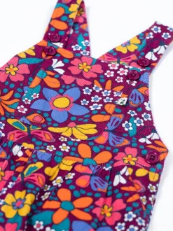 Rompertjes En Tuinbroeken|Tuinbroeken|Frugi Purple Elspeth Printed Dungaree