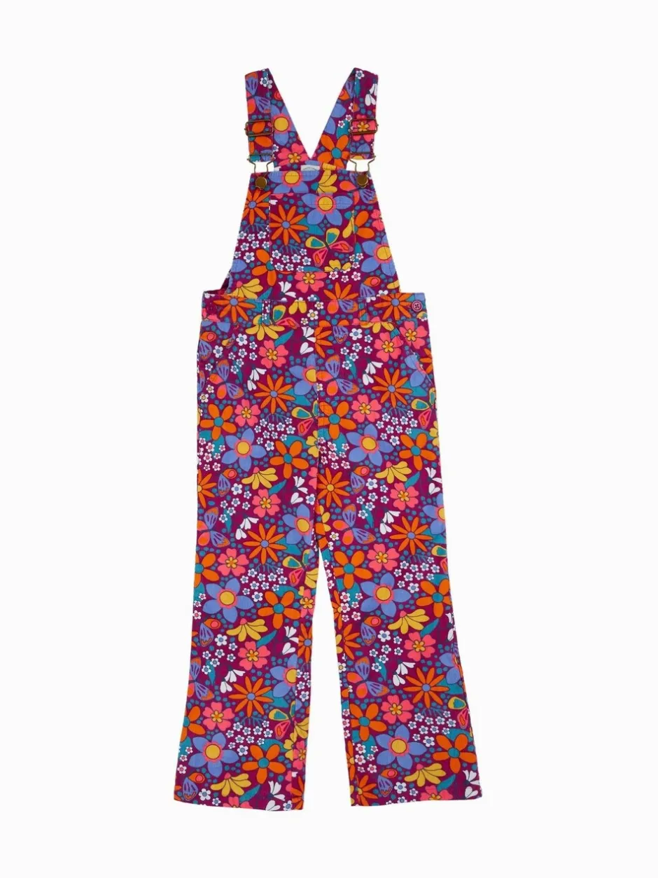 Tuinbroeken|Jumpsuits En Playsuits*Frugi Purple Frida Flared Dungaree
