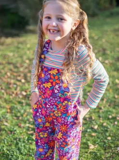Tuinbroeken|Jumpsuits En Playsuits*Frugi Purple Frida Flared Dungaree