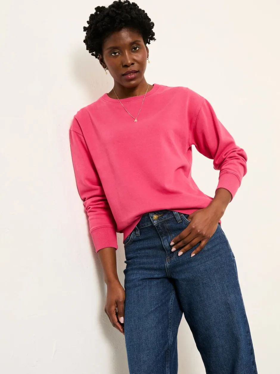 Hoody's En Sweatshirts|Fat Face - FatFace - sweatshirt met ronde hals Fuchsiaroze
