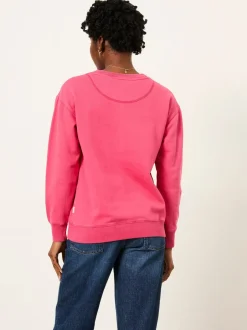 Hoody's En Sweatshirts|Fat Face - FatFace - sweatshirt met ronde hals Fuchsiaroze