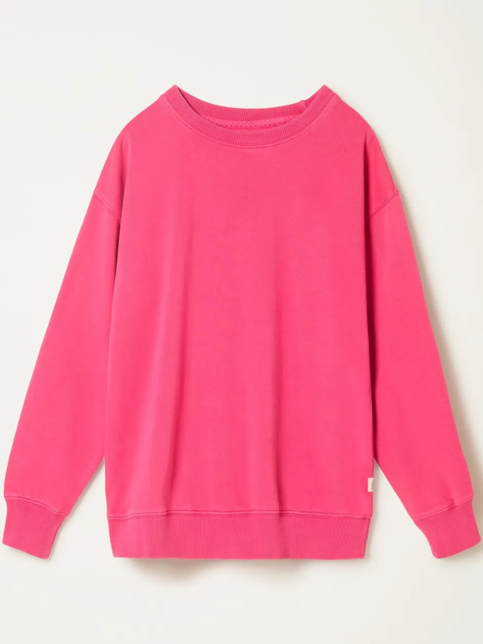 Hoody's En Sweatshirts|Fat Face - FatFace - sweatshirt met ronde hals Fuchsiaroze