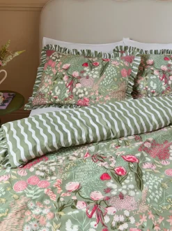 Beddengoedsets En Dekbedovertrekken|Furn Gardenia Reversable Duvet Cover Set Roze met bosprint