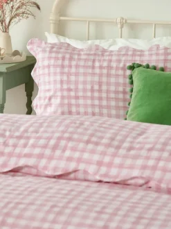 Beddengoedsets En Dekbedovertrekken*Furn Scalloped Edge Gingham Duvet Set