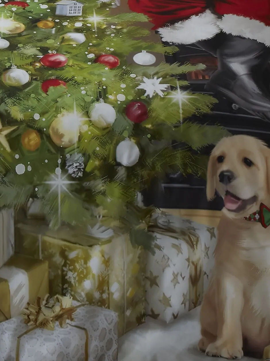 Gordijnen|Gordijnen|Fusion Kerstmis Boom Feestelijk Ringgordijn Enkel Paneel