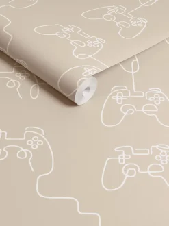 Behang|Next Gamer Doodle 10M Wallpaper Crème