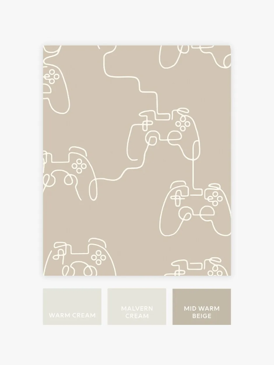 Behang|Next Gamer Doodle 10M Wallpaper Crème