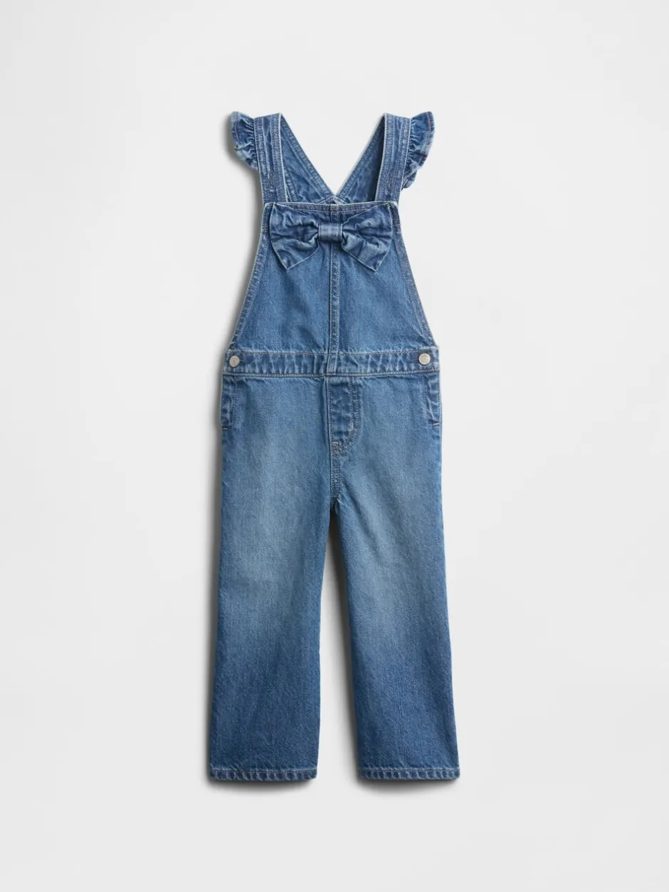 Tuinbroeken|Jumpsuits En Playsuits*Gap denim bretelbroek met strik (6mnd -5jr)