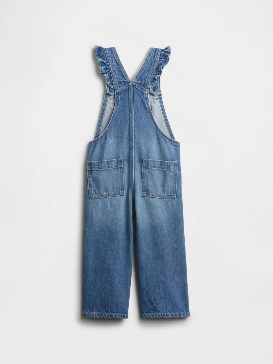 Tuinbroeken|Jumpsuits En Playsuits*Gap denim bretelbroek met strik (6mnd -5jr)