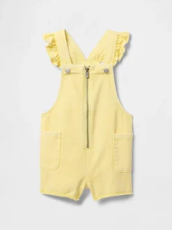 Tuinbroeken*Gap ultrazachte denim bretelbroek met ruches (6 mnd - 5 jr)