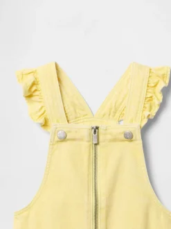 Tuinbroeken*Gap ultrazachte denim bretelbroek met ruches (6 mnd - 5 jr)