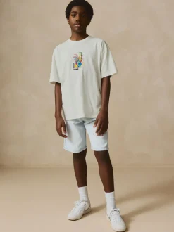 Shorts*Next - Bermuda denim shorts met elastische taille (3 - 16 jr) Gebleekt