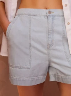 Shorts*Next - Utility Lichtgewicht 100% katoenen denim shorts Gebleekt