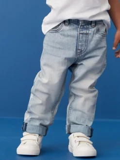 Jeans En Joggingbroeken|Jeans*Next - Comfortabele jeans met stretch (3 mnd-7 jr) Gebleekte denim
