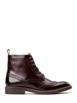 Boots*Base London - Bristol Brogue Boot Gebrand bruin