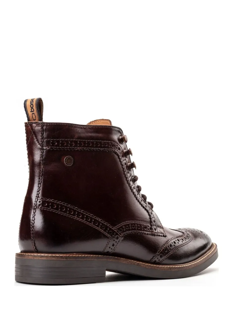 Boots*Base London - Bristol Brogue Boot Gebrand bruin