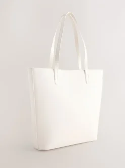 Tassen*Baker by Ted Baker - Embossed PU Tote Bag Gebroken wit