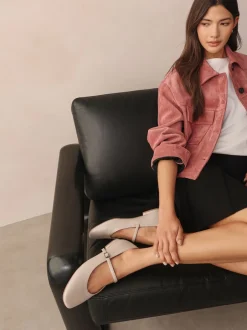 Lage Schoenen|Next - Mary Jane-schoenen met ronde neus Gebroken wit