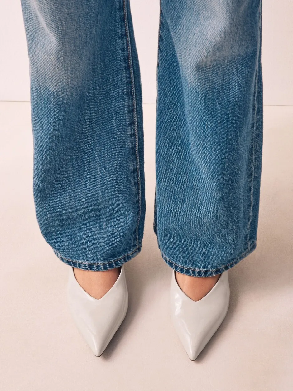 Ruimvallend En Extraruimvallend|Schoenen Met Hakken|Next - Puntige lage naaldhakken schoenen Gebroken wit