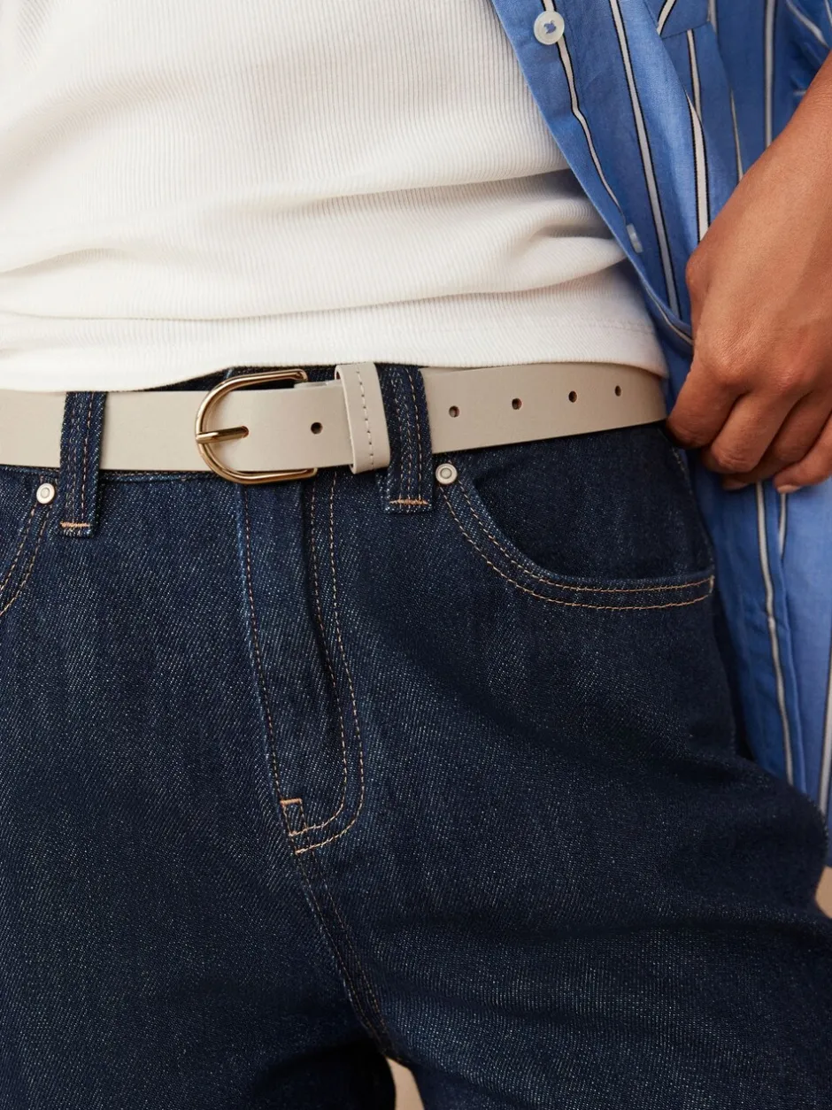 Ceintuurs|Next Gebroken wit - Standaard leren riem