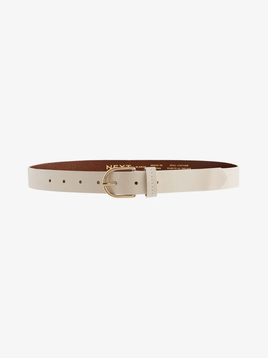 Ceintuurs|Next Gebroken wit - Standaard leren riem