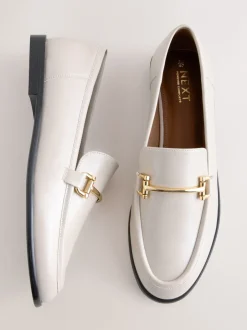Lage Schoenen|Next - Trim Round Toe Loafers Gebroken wit