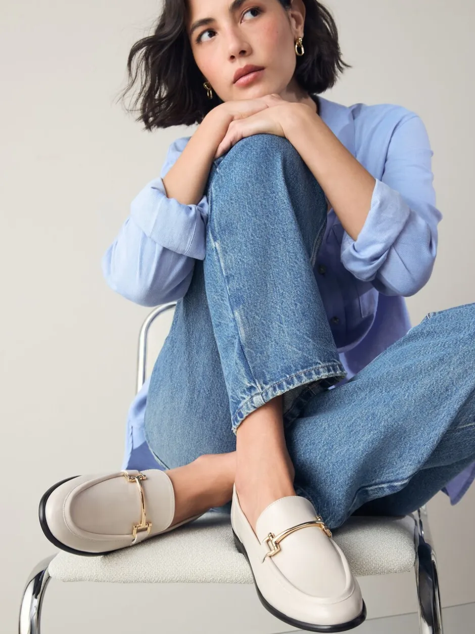 Lage Schoenen|Next - Trim Round Toe Loafers Gebroken wit