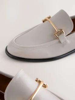 Lage Schoenen|Next - Trim Round Toe Loafers Gebroken wit