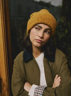 Mutsen, Handschoenen En Sjaals|Next Geel - Boucle Knitted Beanie Hat