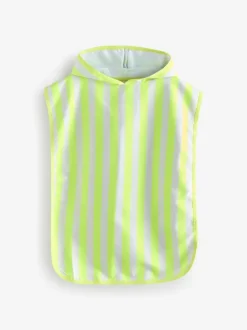 Badkleding*GEN - Gestreepte poncho Geel