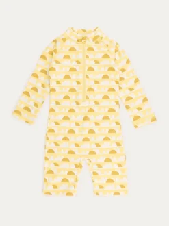 Badkleding|Badkleding*KIDLY by MORI - 3/4 Sleeve Sunsafe Suit Geel