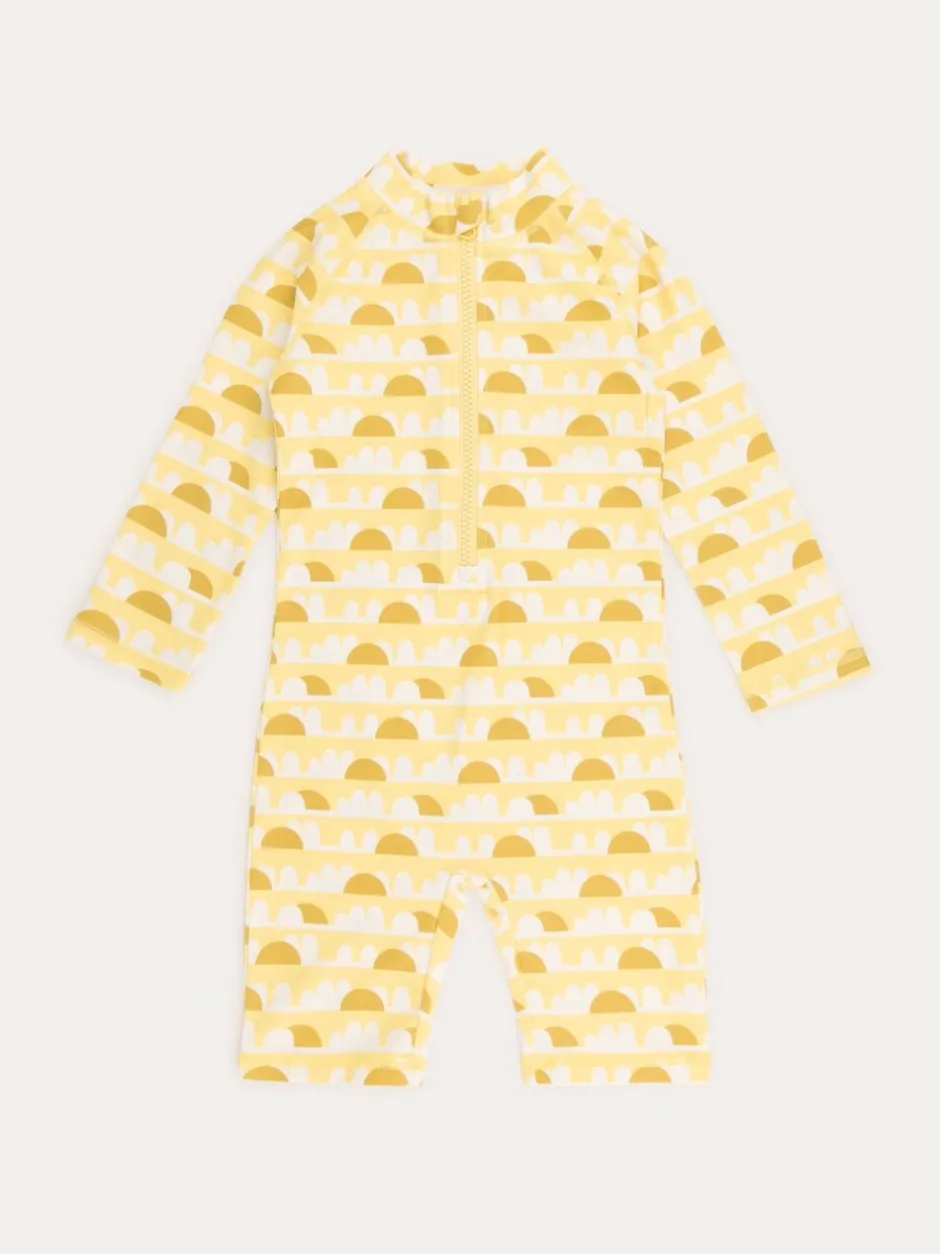 Badkleding|Badkleding*KIDLY by MORI - 3/4 Sleeve Sunsafe Suit Geel