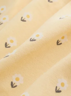 Rompertjes En Tuinbroeken|Tuinbroeken|Next - Babyjersey bretelbroeken en Bodysuits Set van 2 stuks (0maanden -3jaar) Geel ditsy