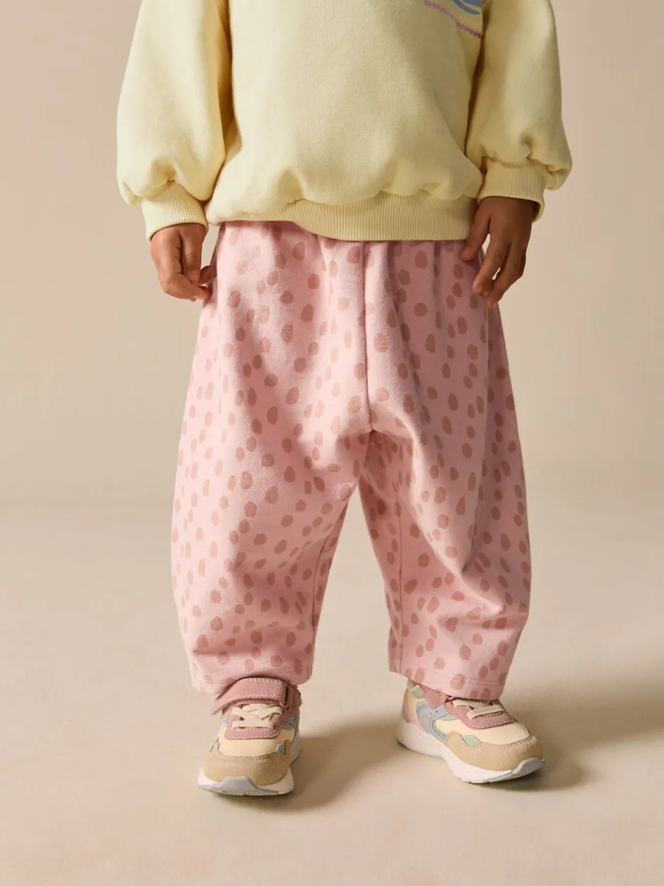 Sets En Combisets|Truien En Breisels*Next Geel met dierenprint - Set van sweatshirt en joggingbroek met rechte wijde pijpen (3mnd -7jr)
