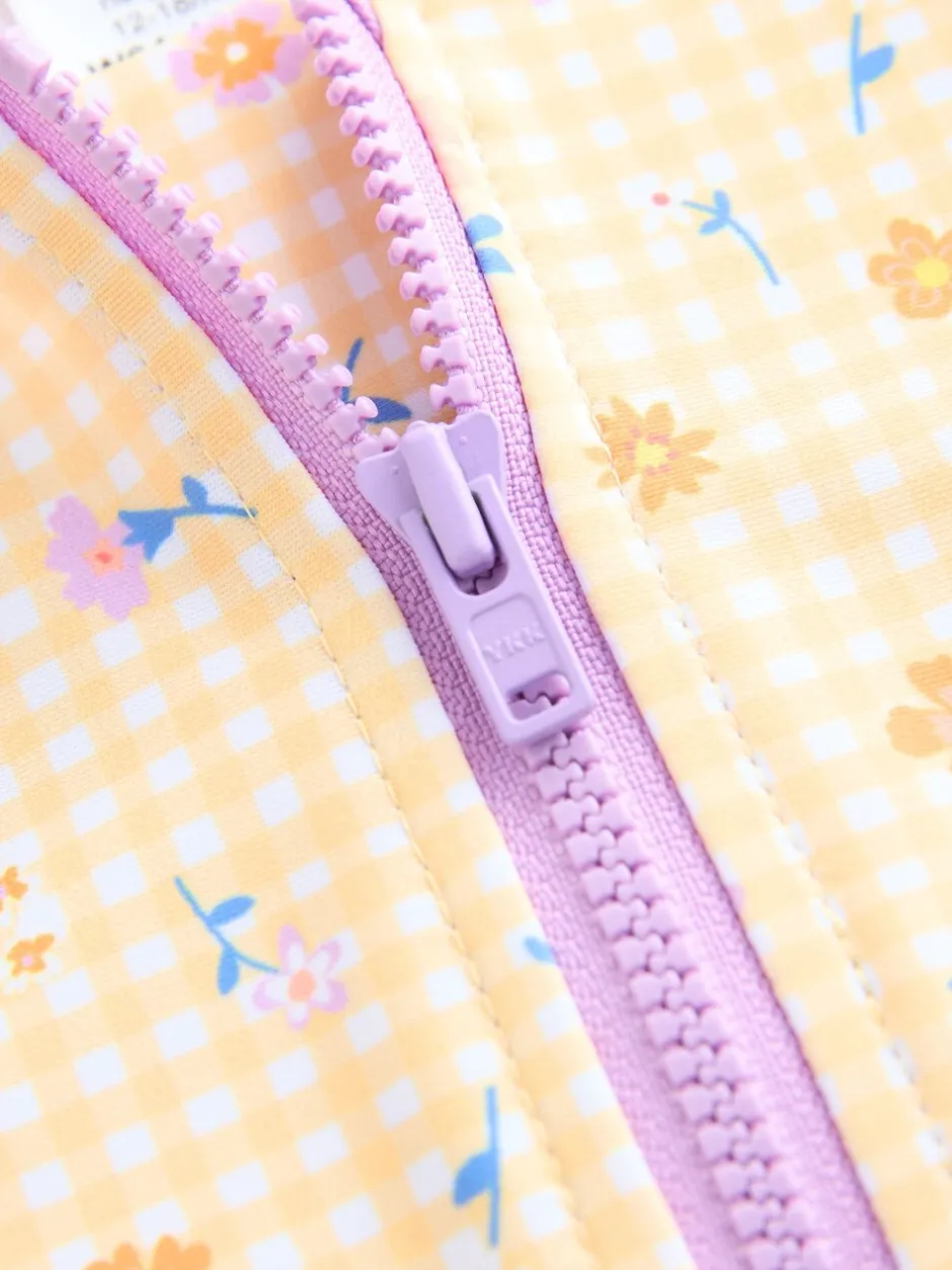 Badkleding|Badkleding*Next Geel met fijne gingham-ruit - Zonbeschermend badpak (3 mnd-10 jr)