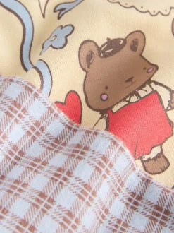 Truien En Breisels|Sets En Outfits*Next Geel met gingham beren - Set van sweatshirt en broek met wijde pijpen (3mnd -7jr)