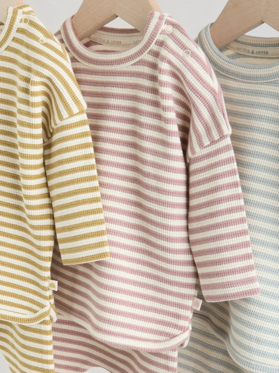 Tops|Sets En Outfits*Next Geel/roze/blauw - Baby Jersey Tops and Leggings Set 6 Piece (0mths-2yrs)